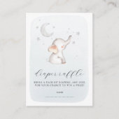 エレファントスタームーンダスティブルーボーイベビーシャワー エンクロージャーカード (正面)