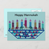 エレファントスター（ユダヤ教）メノラーはがき ポストカード (正面/裏面)