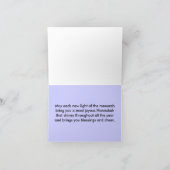 エレファントスター（ユダヤ教）メノラーカード シーズンカード (内部)