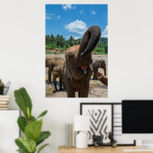 エレファントスリランカ ポスター (ホームオフィス)