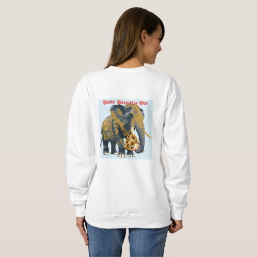 エレファントタイパターンスタイル。 スウェットシャツ (裏面フル)