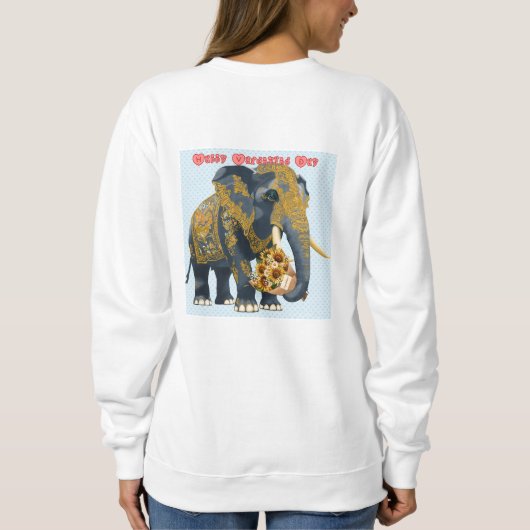 エレファントタイパターンスタイル。 スウェットシャツ (裏面)