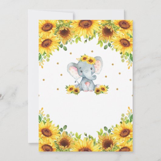 エレファントタイムカプセルメッセージに空白の送信 招待状 (裏面)