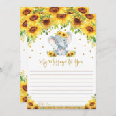 エレファントタイムカプセルメッセージに空白の送信 招待状 (正面/裏面)