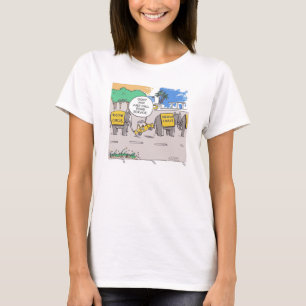 エレファントタクシーライン漫画の女性用シャツ Tシャツ