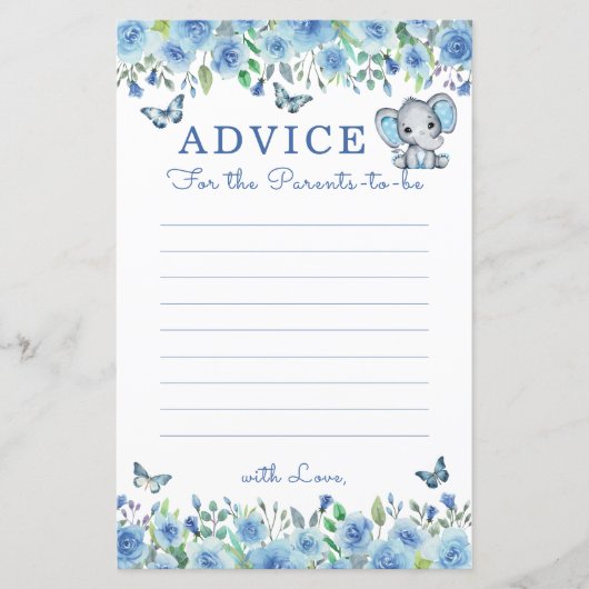 エレファントダスティブルーベビーシャワーアドバイスfor保護者 (正面)