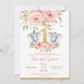 エレファントツインガールズ1st誕生日招待状 招待状 (正面)