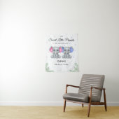 エレファントツインガール男の子の赤ちゃんシャワー背景 タペストリー (インサイチュ)