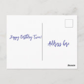 エレファントツイン誕生日 ポストカード (裏面)