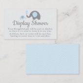 エレファントディスプレイシャワーインサート（青と灰色） エンクロージャーカード (正面/裏面)