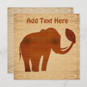 エレファントトライバルアートデザイン招待状 招待状 (正面/裏面)