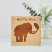 エレファントトライバルアートデザイン招待状 招待状 (スタンド正面)