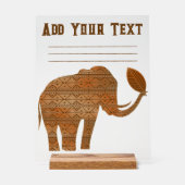 エレファントトライバルアートデザイン アクリルサイン (正面)