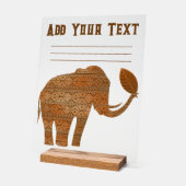 エレファントトライバルアートデザイン アクリルサイン (傾斜)