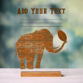 エレファントトライバルアートデザイン アクリルサイン (ニュートラル)