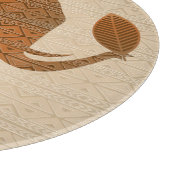 エレファントトライバルアートデザイン カッティングボード (角)