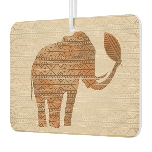 エレファントトライバルアートデザイン カーエアーフレッシュナー (左)