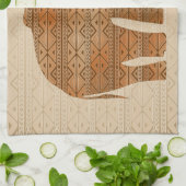 エレファントトライバルアートデザイン キッチンタオル (折り畳み)