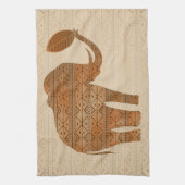 エレファントトライバルアートデザイン キッチンタオル (縦)