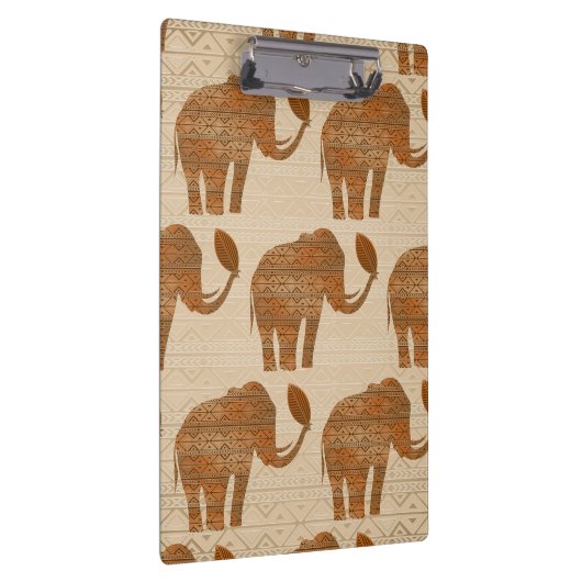 エレファントトライバルアートデザイン クリップボード (右)