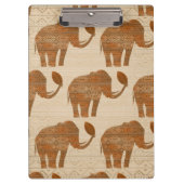 エレファントトライバルアートデザイン クリップボード (正面)