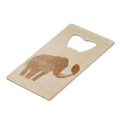 エレファントトライバルアートデザイン クレジットカード栓抜き (裏面アングル)