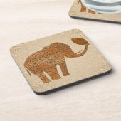 エレファントトライバルアートデザイン コースター (左側)