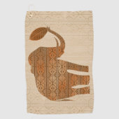 エレファントトライバルアートデザイン ゴルフタオル (正面)