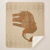 エレファントトライバルアートデザイン シェルパブランケット (正面)