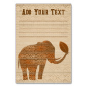 エレファントトライバルアートデザイン テーブルナンバー (裏面)