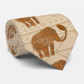 エレファントトライバルアートデザイン ネクタイ (ロール)