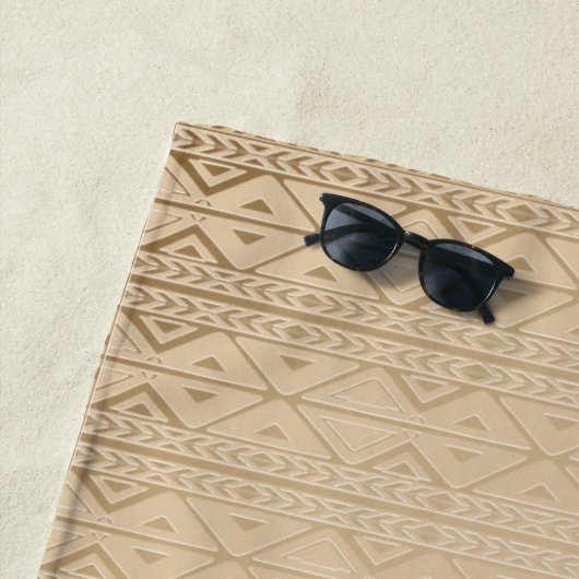 エレファントトライバルアートデザイン ビーチタオル (インサイチュ)