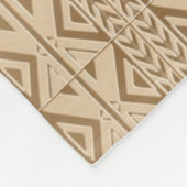 エレファントトライバルアートデザイン フリースブランケット (角)