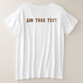 エレファントトライバルアートデザイン プラスサイズTシャツ (デザイン裏面)