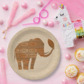 エレファントトライバルアートデザイン ペーパープレート (パーティー)