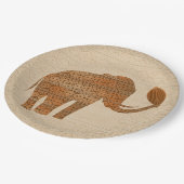 エレファントトライバルアートデザイン ペーパープレート (アングル)