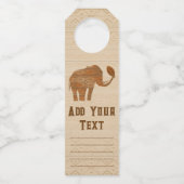 エレファントトライバルアートデザイン ボトルネックタグ (正面)