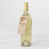 エレファントトライバルアートデザイン ボトルネックタグ (アングル)