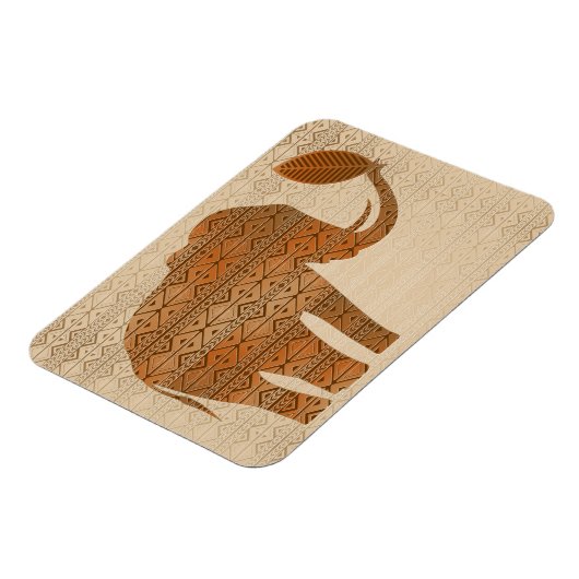 エレファントトライバルアートデザイン マグネット (左側)