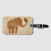 エレファントトライバルアートデザイン ラゲッジタグ (正面横)