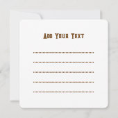 エレファントトライバルアートデザイン 招待状 (裏面)