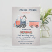 エレファントトレイン誕生日 招待状 (スタンド正面)