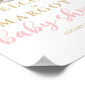 エレファントドライブバイベビーシャワーピンクのバラへようこそ ポスター (角)