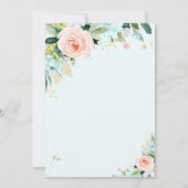 エレファントドライブバイベビーシャワー招待状ピンクローズ 招待状 (裏面)