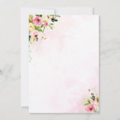 エレファントドライブバイベビーシャワー招待状ピンク 招待状 (裏面)