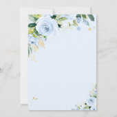 エレファントドライブバイベビーシャワー招待状ブルーバラ 招待状 (裏面)