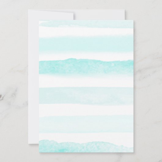 エレファントドライブバイベビーシャワー招待状ミント 招待状 (裏面)