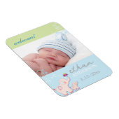 エレファントドリーム男の赤ちゃん誕生のお知らせ マグネット (右側)