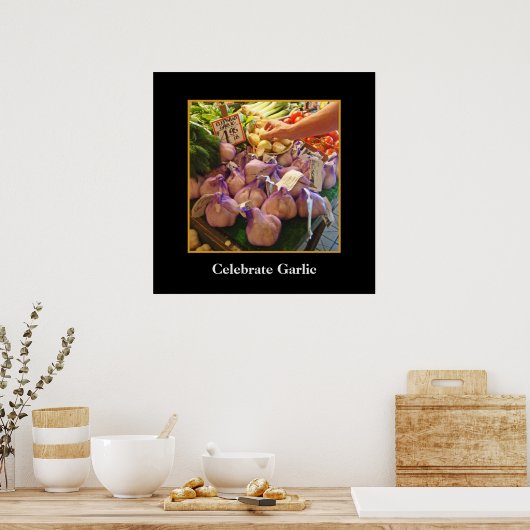 エレファントニンニク – シアトルマーケット ポスター (キッチン)