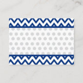 エレファントネイビーブルーグレイおむつラッフルチケット エンクロージャーカード (裏面)